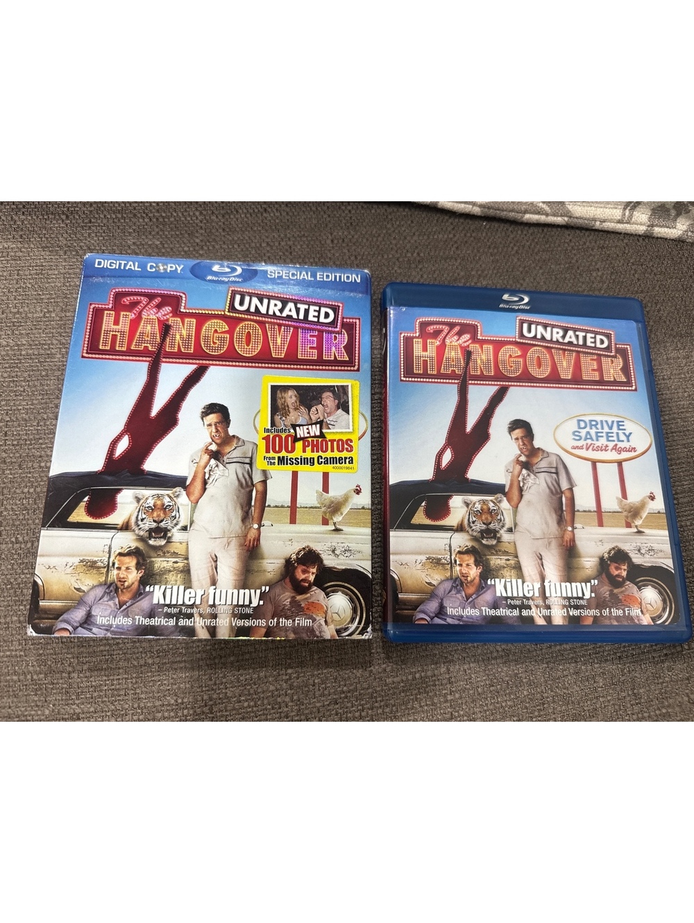The Hangover - Blu-ray Disc 2009 Unrated w/ Slipcover Excellent Used Condition